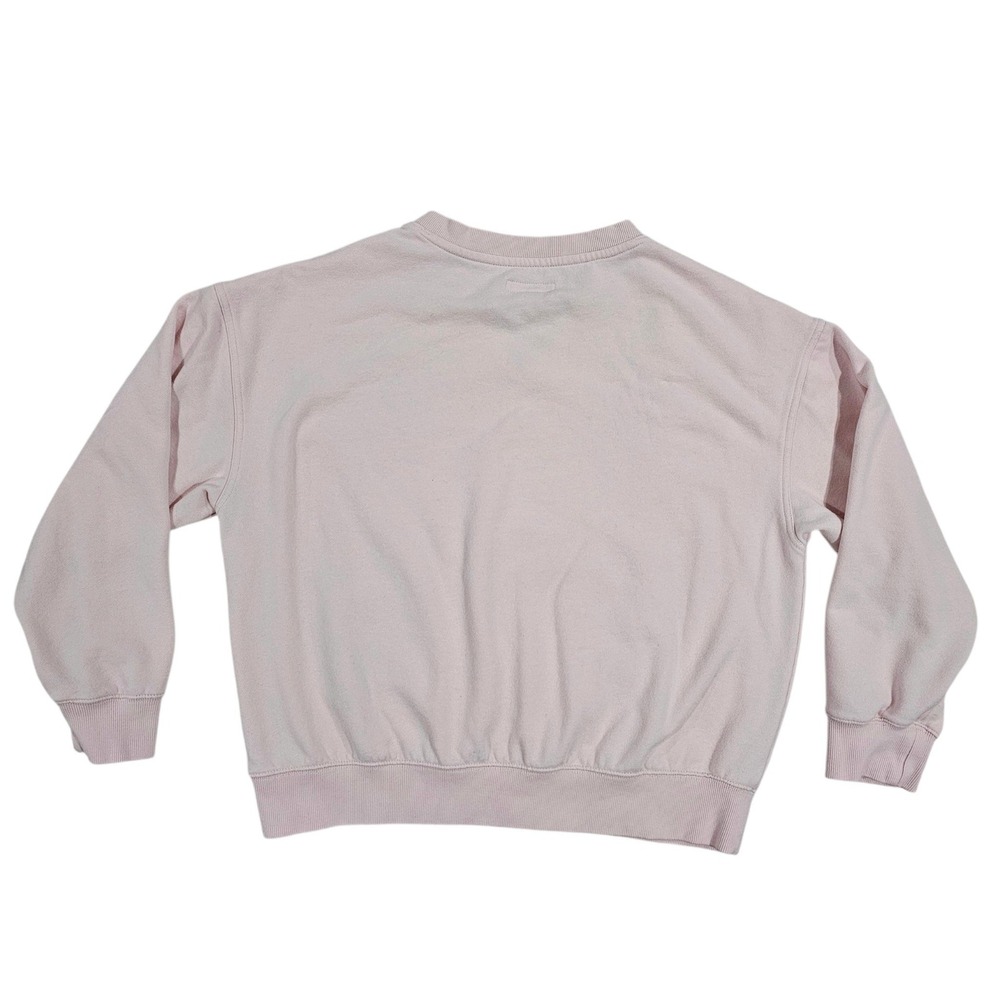 Aeropostale Women S Pink Pullover Sweatshirt Notched V-Neck Fleece Casual